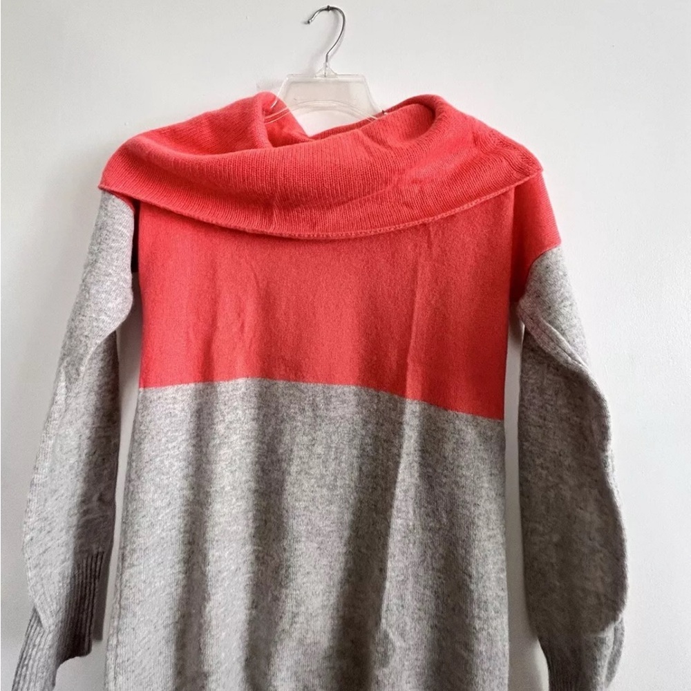 Christopher Fischer Womens Colorblock Cashmere CowlNeck Pullover Sweater Read**